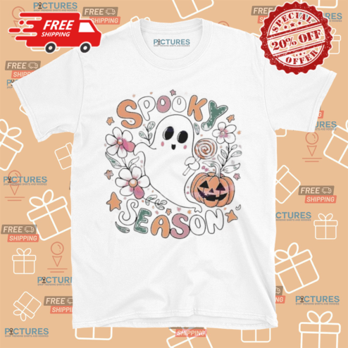Spooky Season Floral Ghost Halloween 2024 Shirt