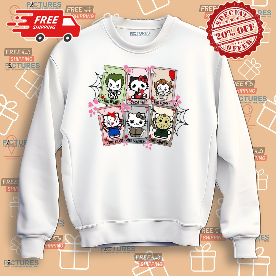 Hello Kitty The Insane Ghost Face The Clown The Killer The Slasher The Camper Halloween Shirt Hello Kitty The Insane Ghost Face The Clown The Killer The Slasher The Camper Halloween Shirt