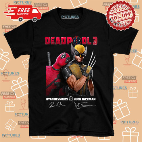 Ryan Reynolos Hugh Jackman Deadpool 3 Wolverine Shirt
