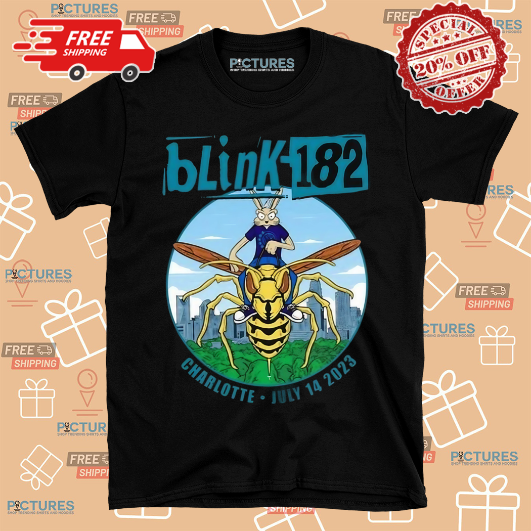 Blink 182 Charlotte NC July 14 2023 Tour Shirt