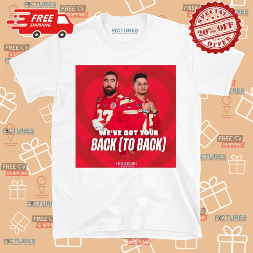 Kansas City Chiefs Patrick Mahomes and Travis Kelce We Have Got Your Back To Black Photos Shirt