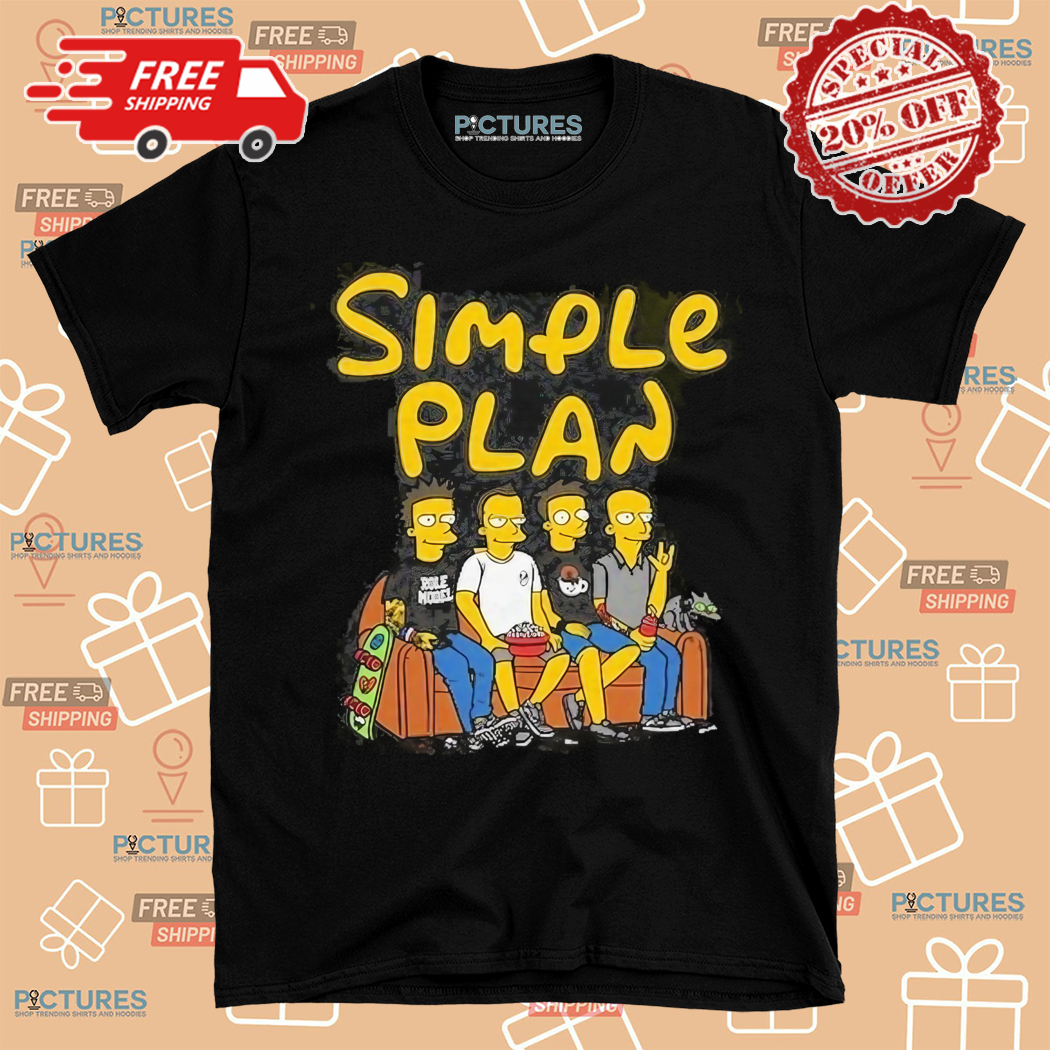 Simple Plan Simpsons North American Tour 2024 Shirt