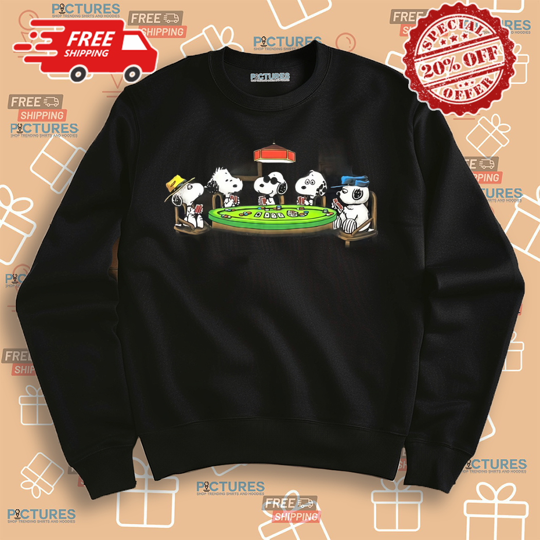 Snoopy Playing Pocker Shirt Snoopy Playing Pocker Shirt