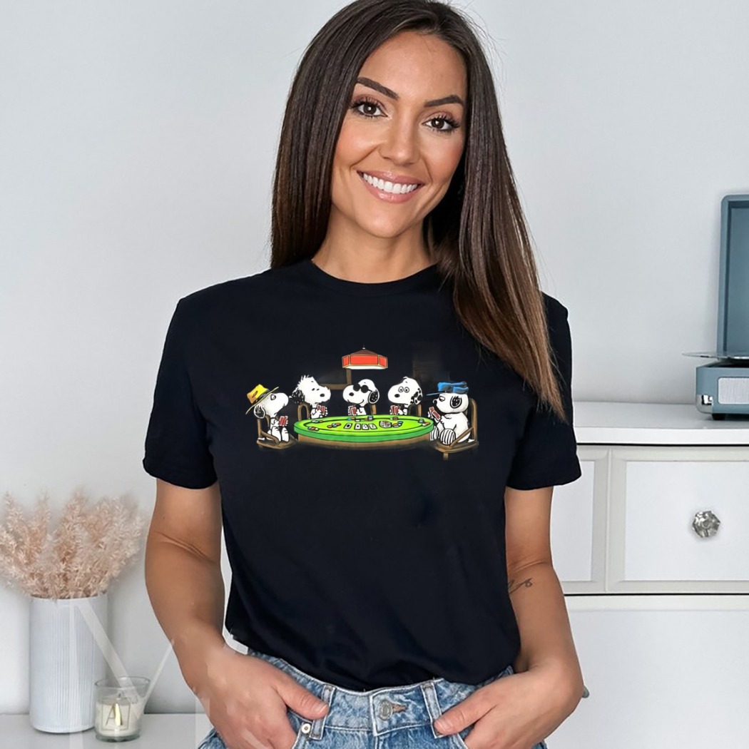 Snoopy Playing Pocker Shirt Snoopy Playing Pocker Shirt