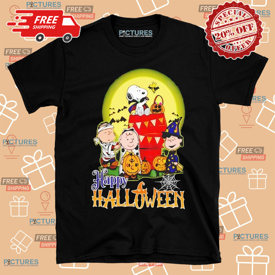 Snoopy With Charlie Brown And Friends Happy 2024 Halloween Shirt