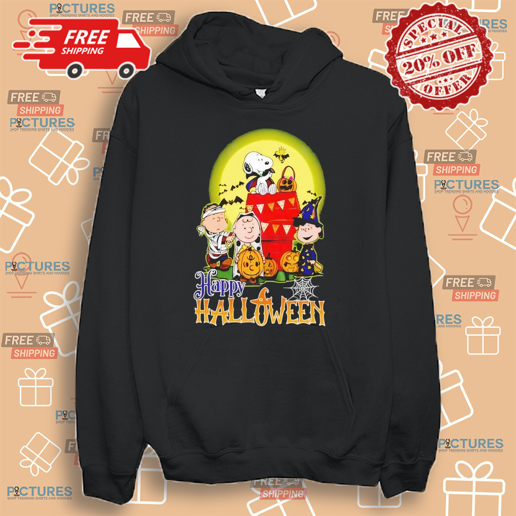 Snoopy With Charlie Brown And Friends Happy 2024 Halloween Shirt Snoopy With Charlie Brown And Friends Happy 2024 Halloween Shirt