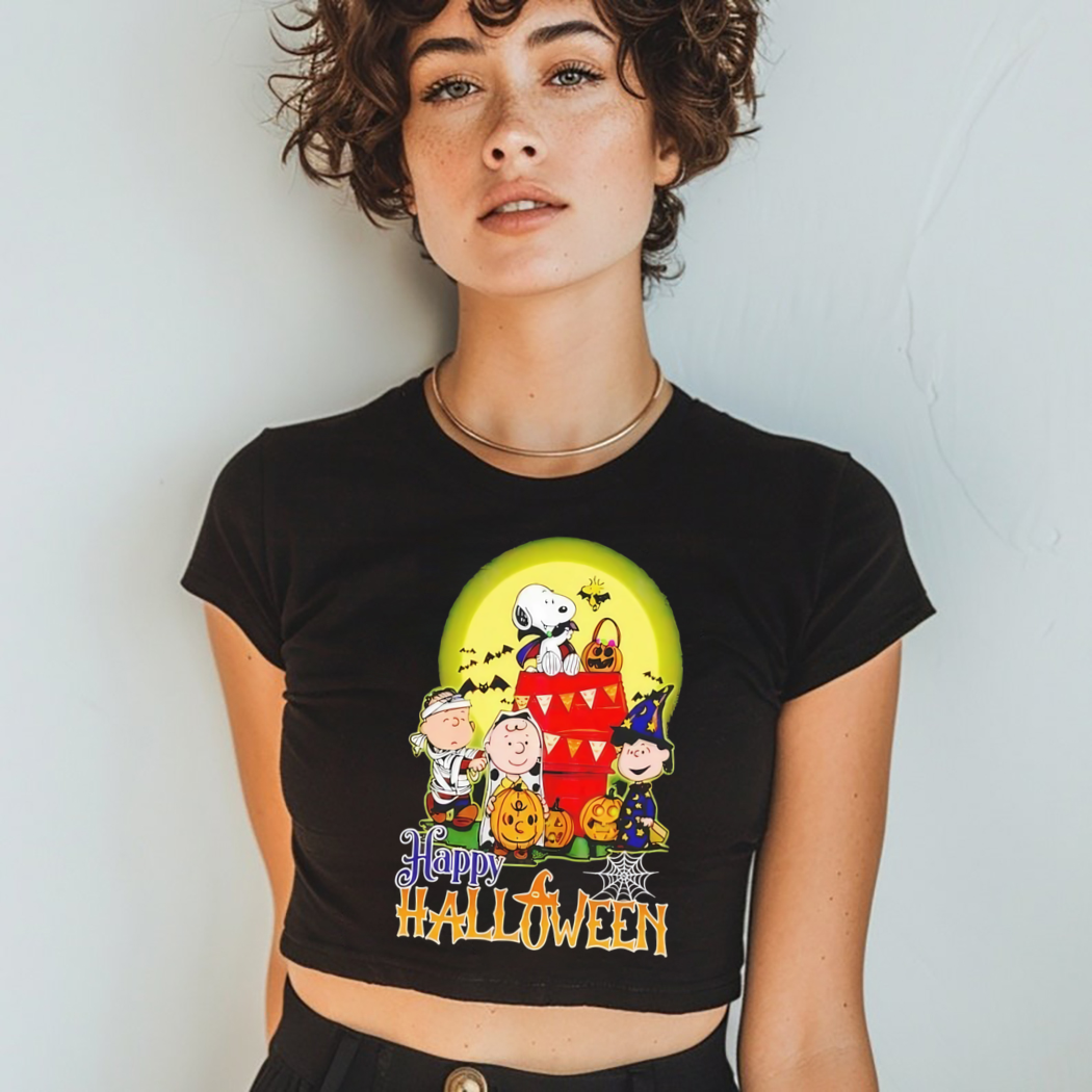 Snoopy With Charlie Brown And Friends Happy 2024 Halloween Shirt Snoopy With Charlie Brown And Friends Happy 2024 Halloween Shirt