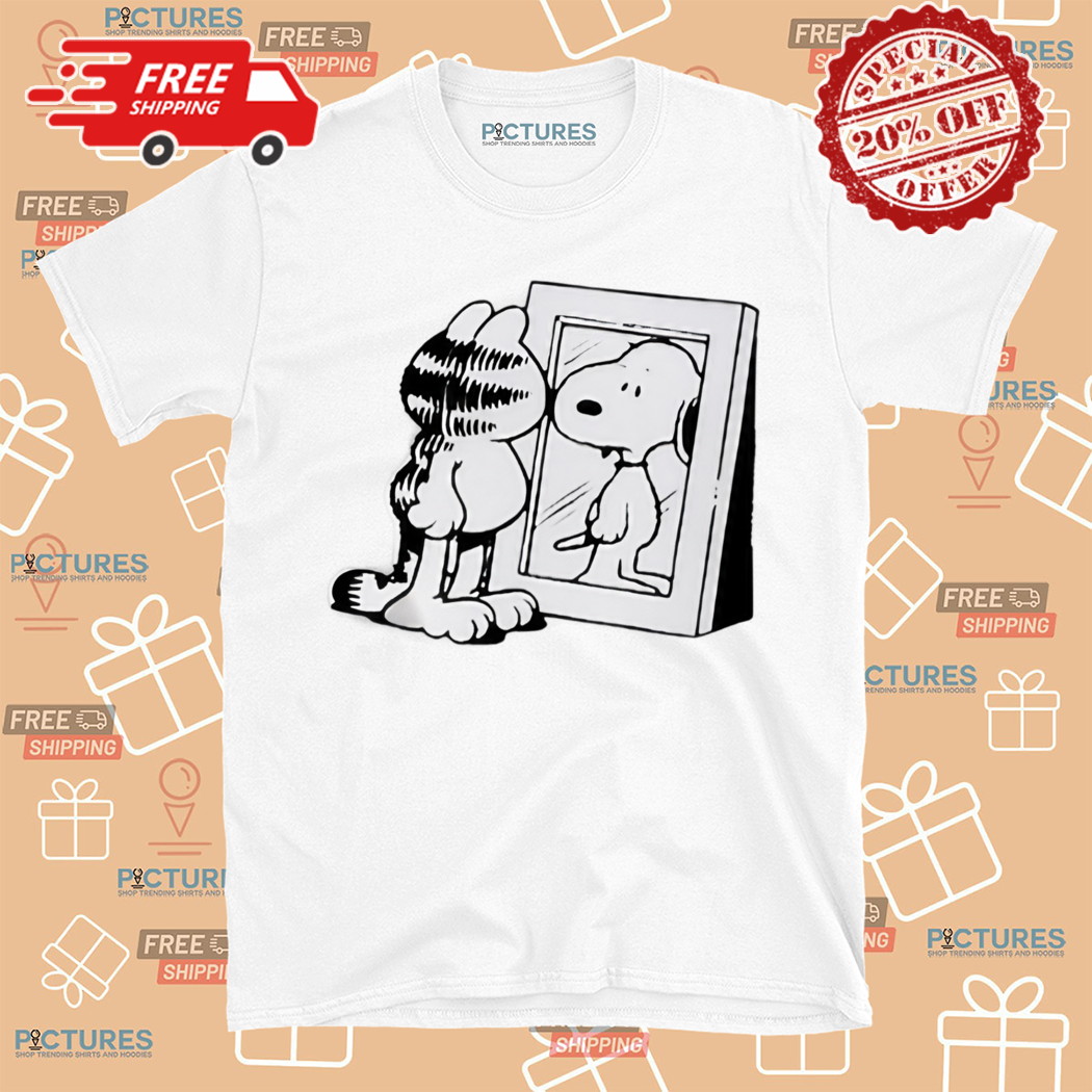 Garfield And Snoopy In The Mirror Shirt