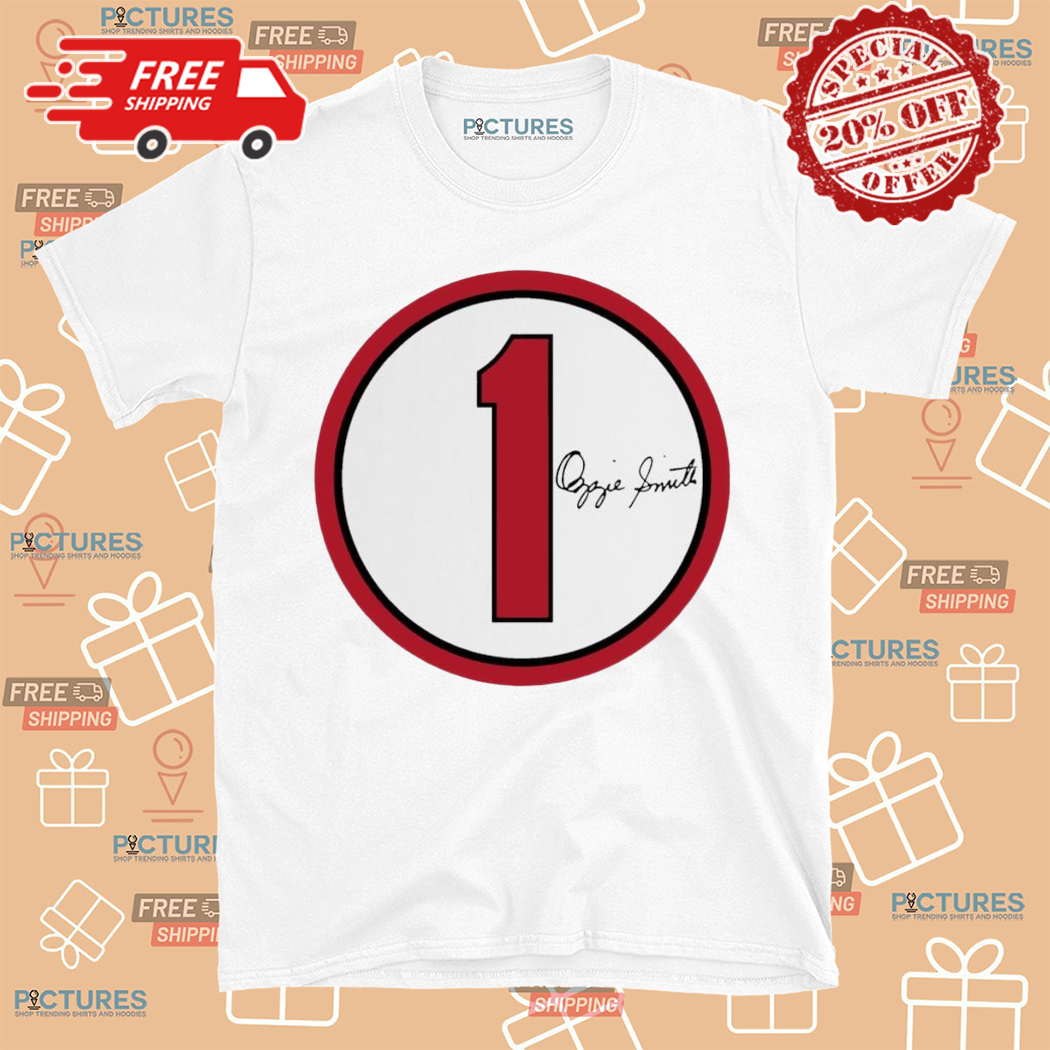 Ozzie Smith St Louis Cardinals Number 1 Circle Signature Shirt