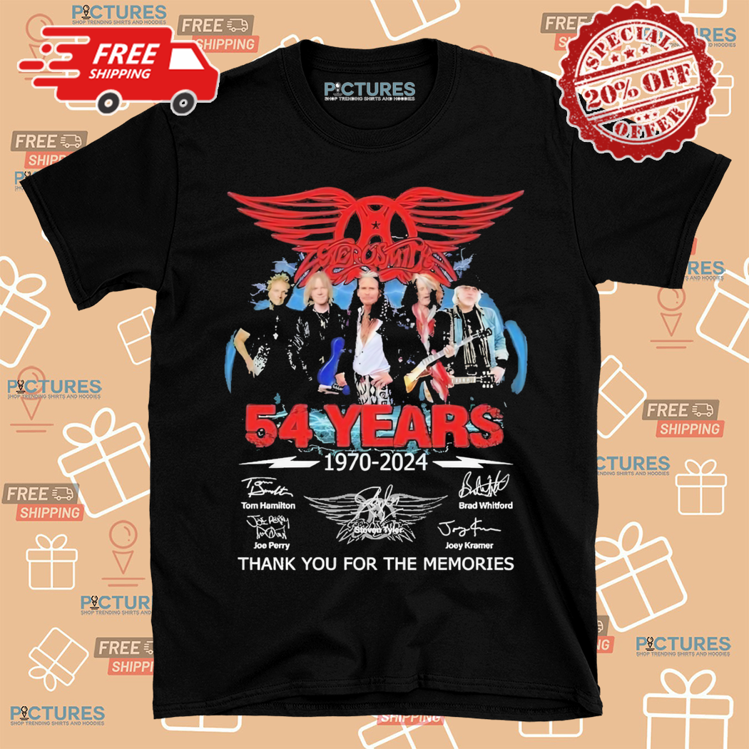 Aerosmith 54 Years Of Rock And Memories Thank You Shirt