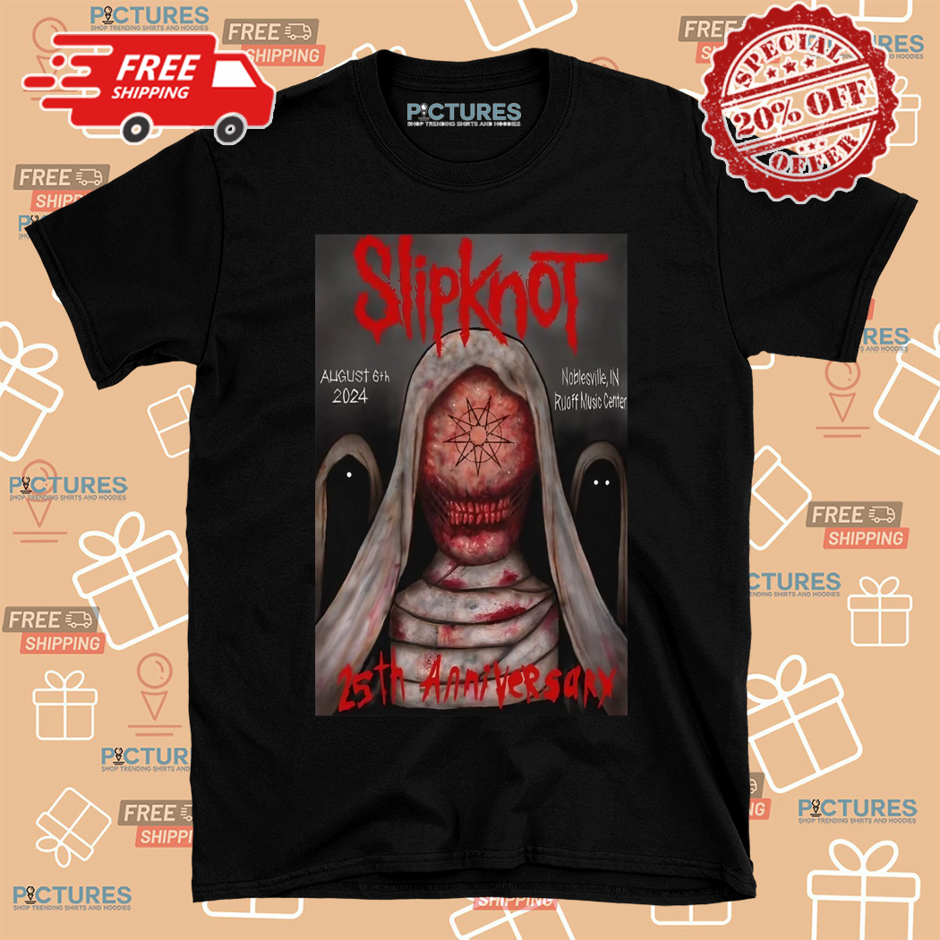 Slipknot August 6 2024 Ruoff Music Center Noblesville IN Concert Poster Shirt