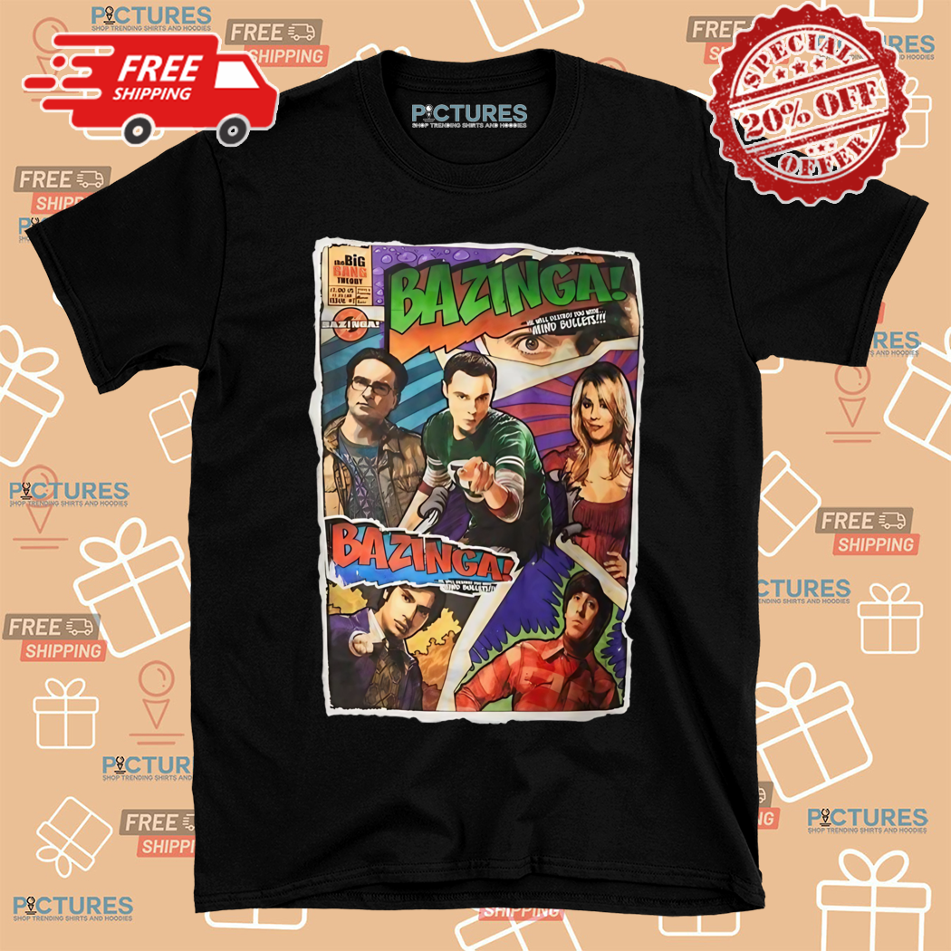 The Big Bang Theory Mens Bazinga Cover Shirt