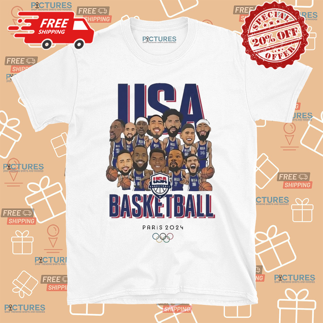 Olympic Paris 2024 Team USA Mens Basketball Champions Shirt