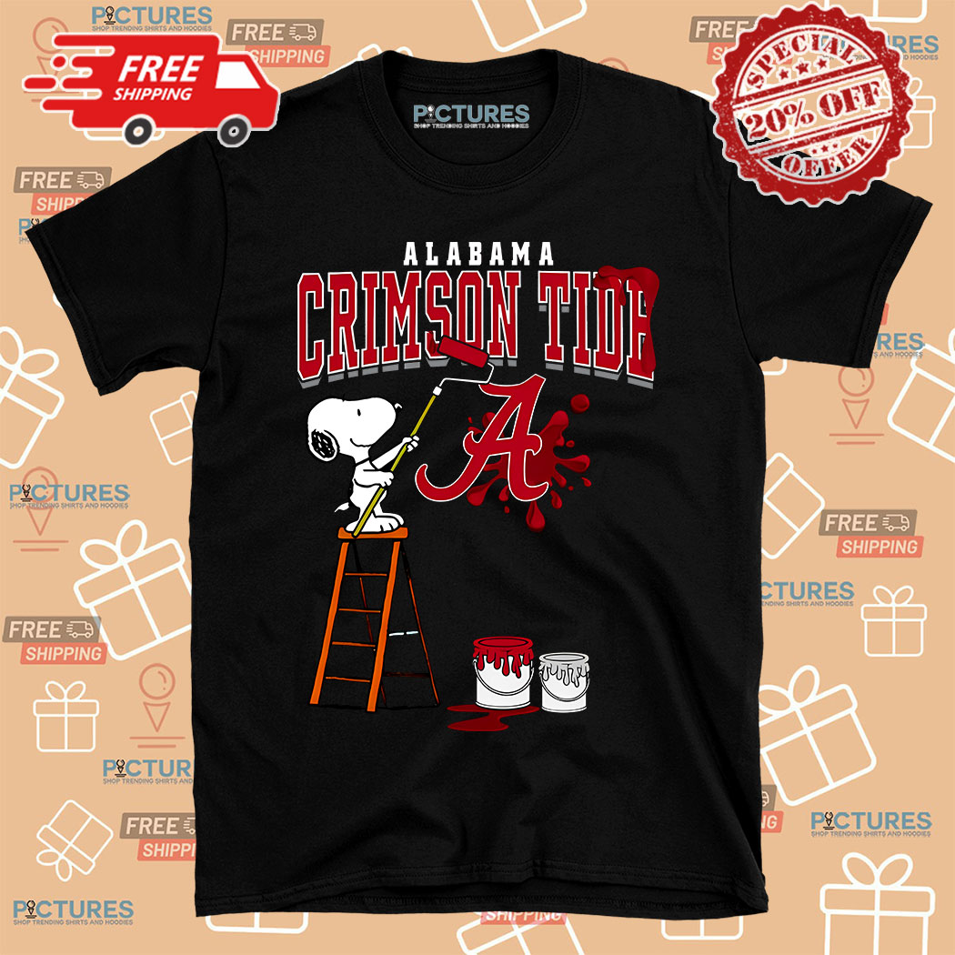 Snoopy Print Alabama Crimson Tide FBS Shirt