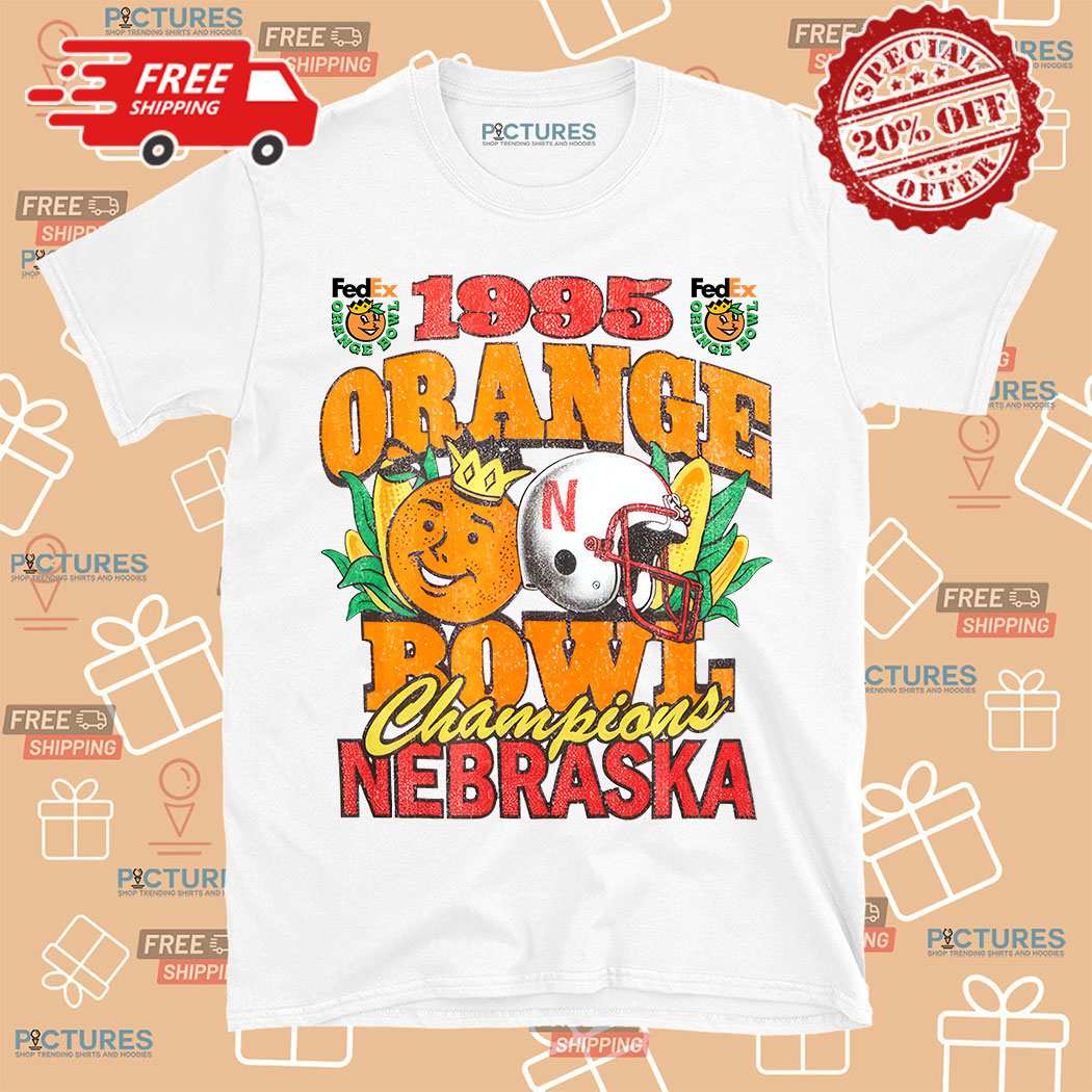 1995 Orange Bowl Champions Nebraska Helmet Vintage Shirt