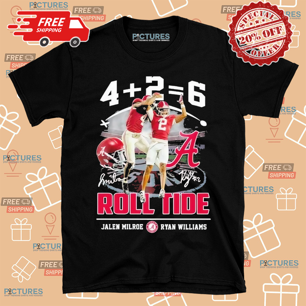 Alabama Crimson Tide Jalen Milroe x Ryan Williams Signature Roll Tide Shirt