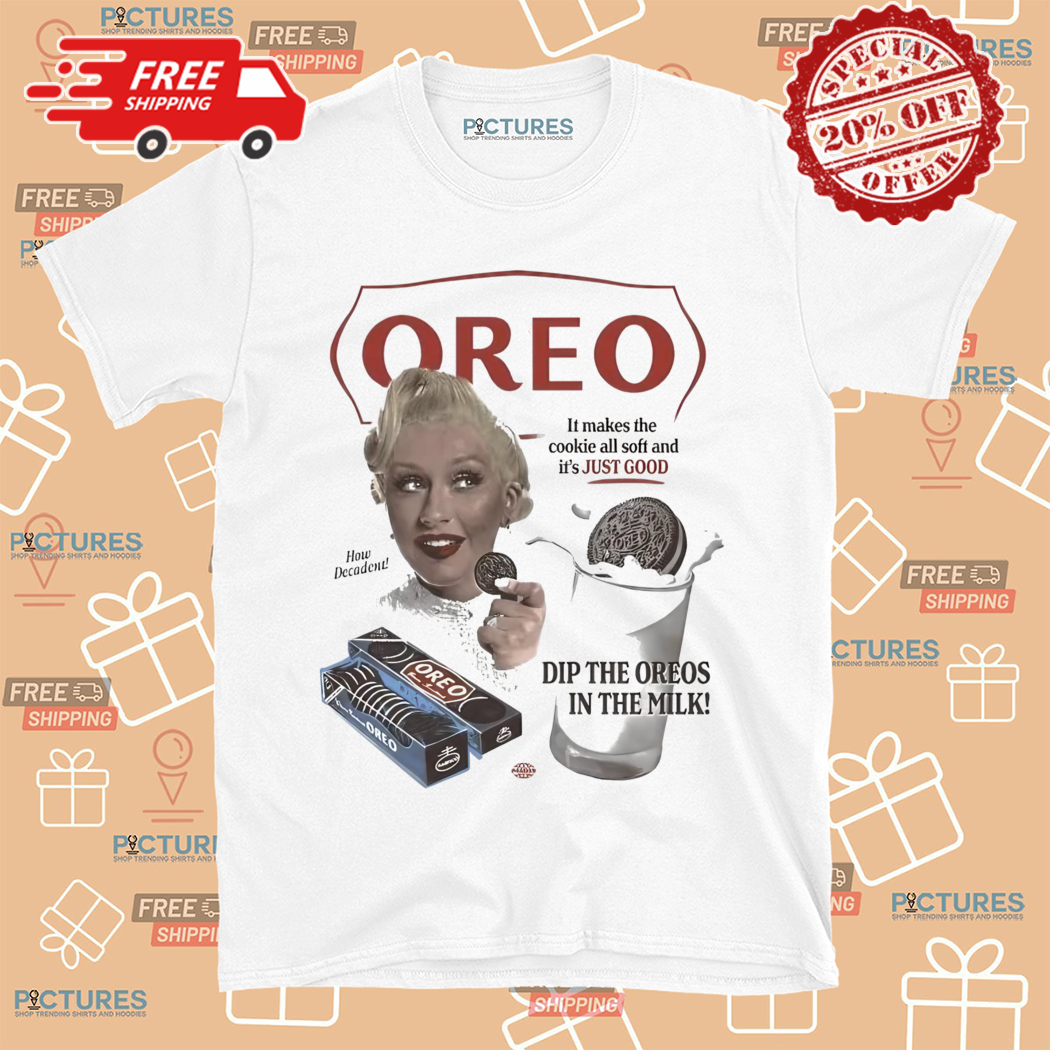 Oreo It Makes The Cookie All Soft And It Is Just Good How Decadent Dip The Oreos In The Milk Shirt