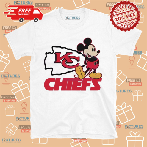 Mickey Kansas City Chiefs Logo Football Shirt
