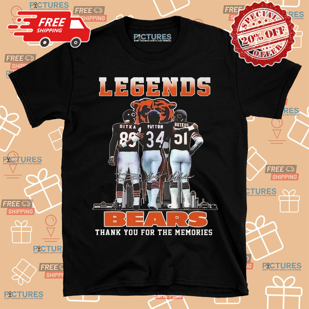 Chicago Bears Legends Thank You Walter Payton Dick Butkus Mike Ditka Signatures Shirt