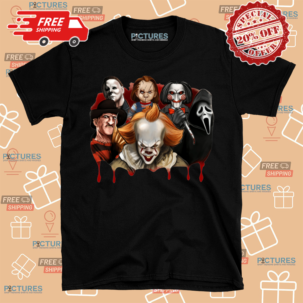 Horror Characters Halloween Friends 2024 Shirt