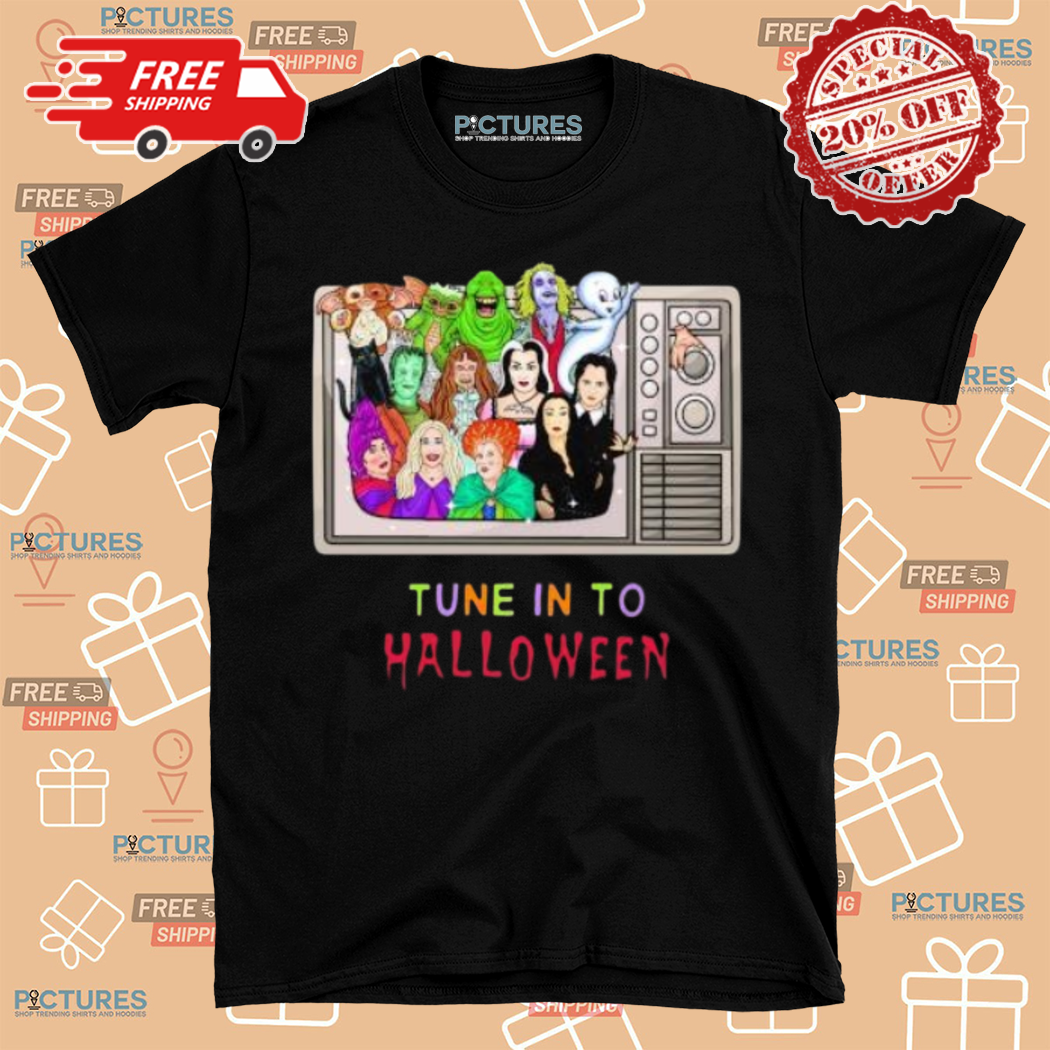 Horror Characters Television Tune Into Halloween Shirt
