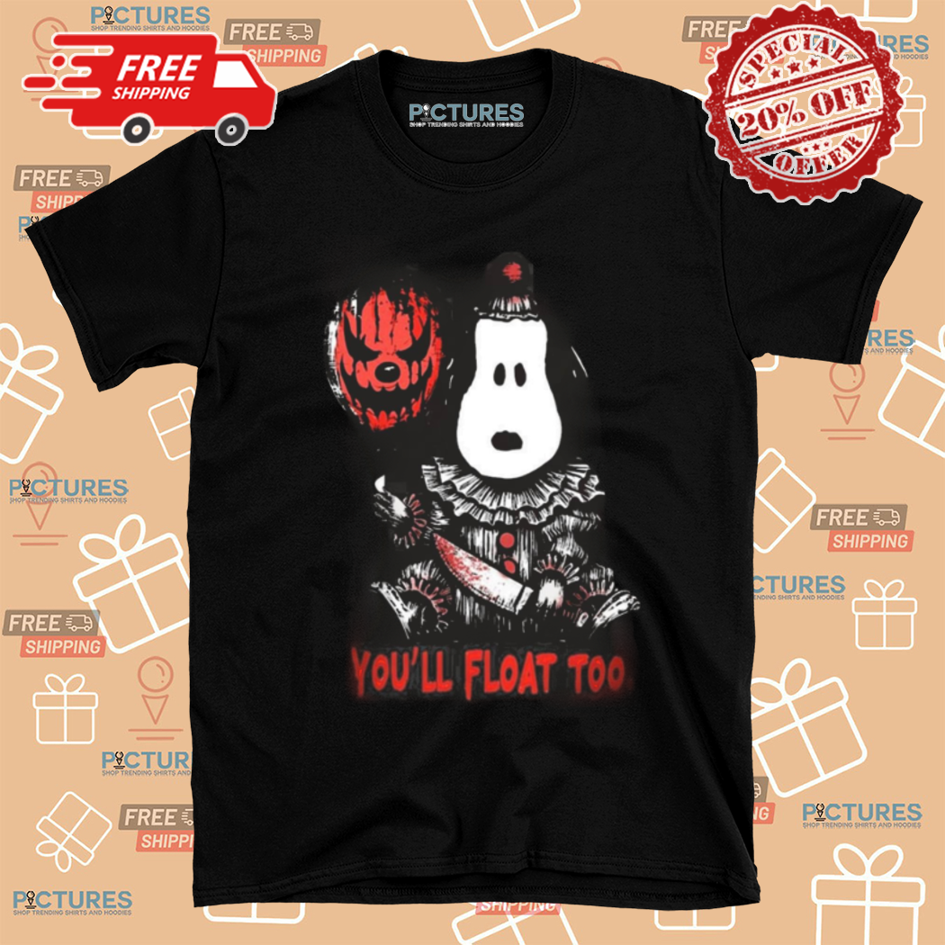 Snoopy Stephen King IT You Will Float Too Halloween 2024 Shirt