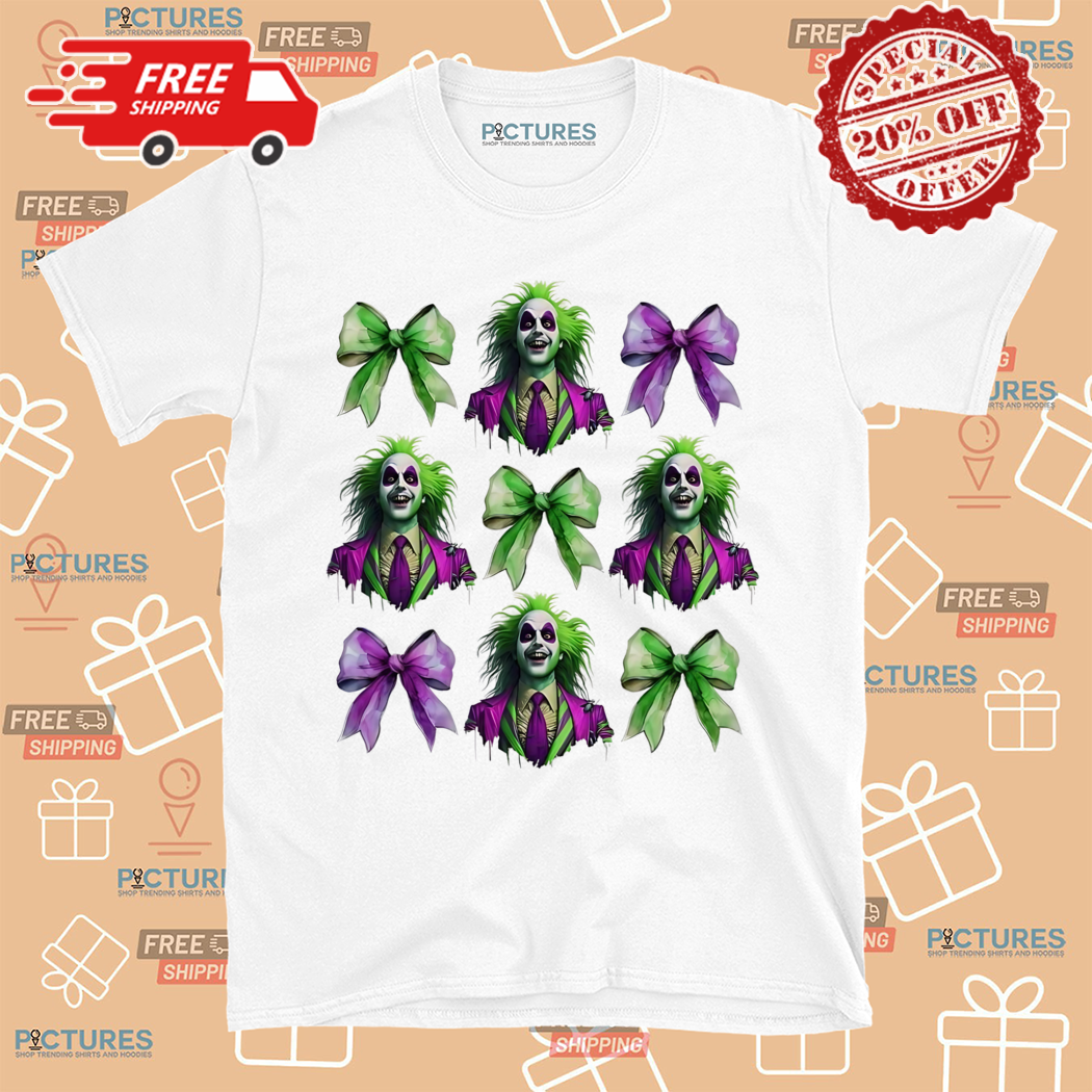 Green Beetlejuice Halloween Movie Coquette Bow 2024 Shirt