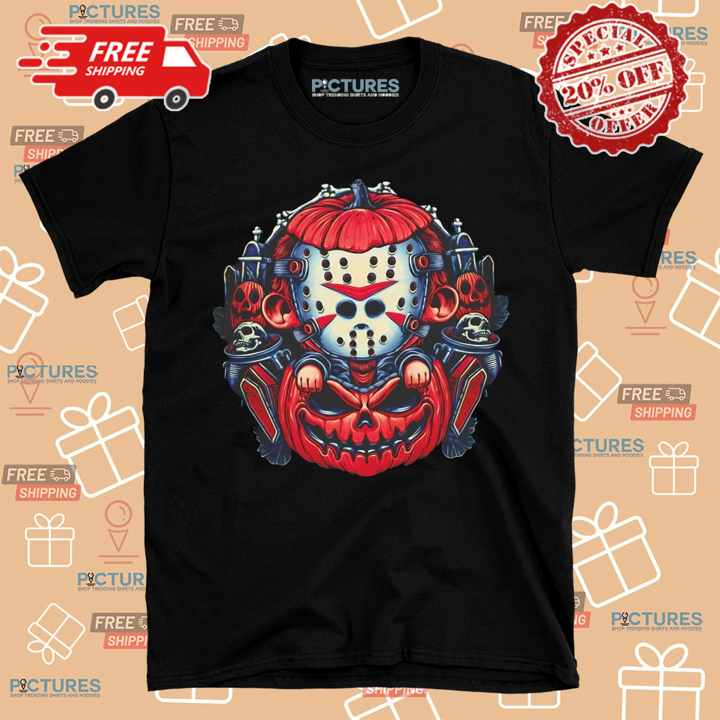 Jason Voorhees In A Jack O Lantern Cute Little Camper Halloween 2024 Shirt