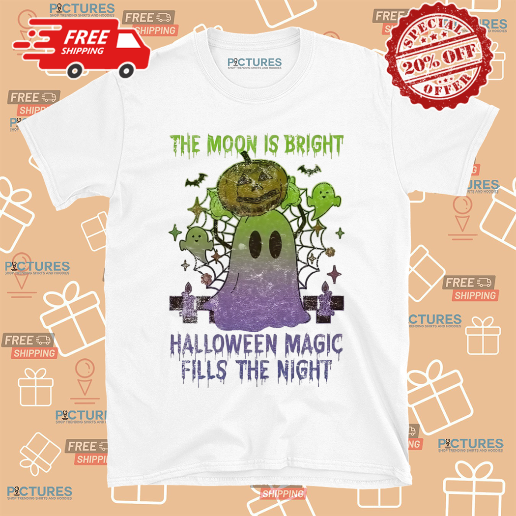 Spooky The Moon Is Bright Halloween Magic Fills The Night 2024 Shirt