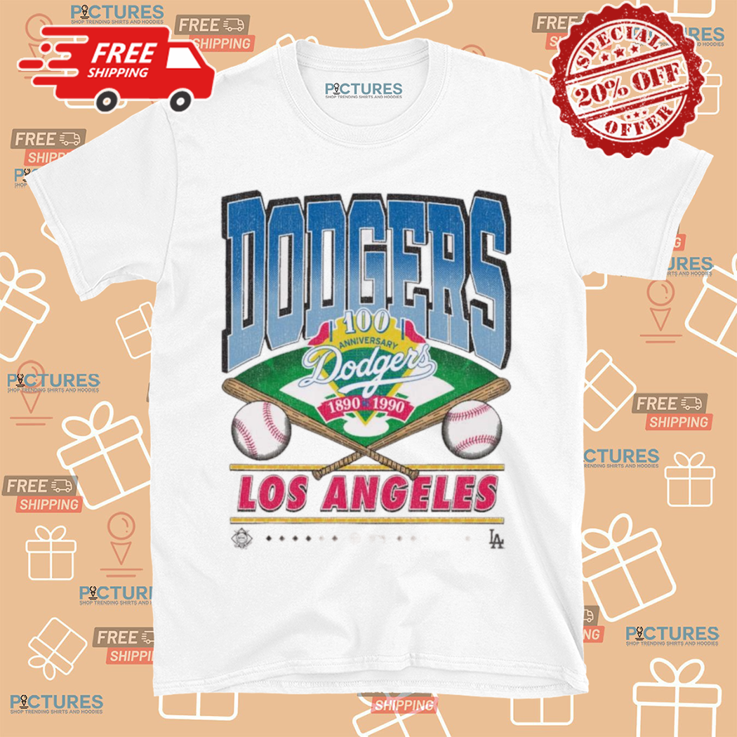 Los Angeles Dodgers MLB Straight Shot 100 Anniversary 1890 1990 Shirt