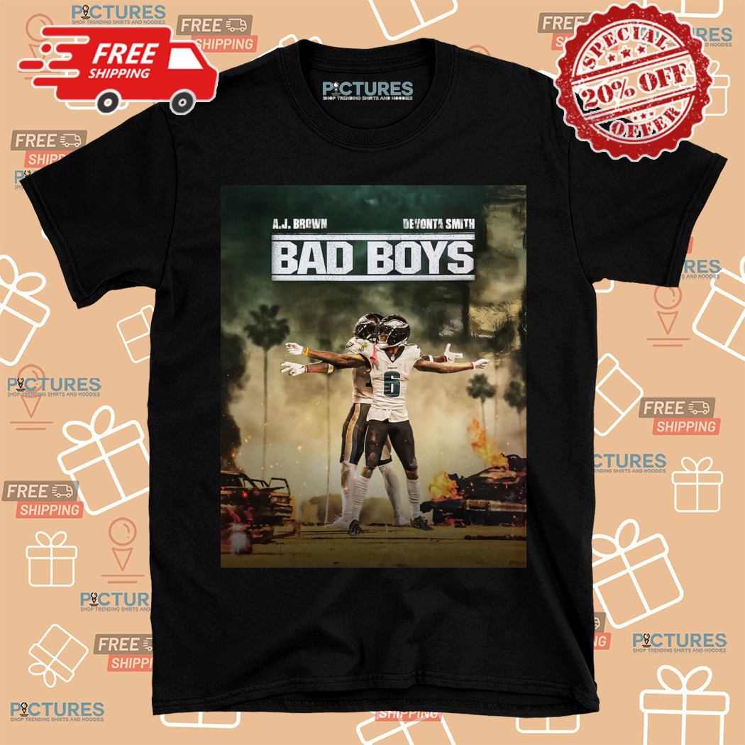Philadelphia Eagles NFL AJ Brown And Devonta Smith Bad Boys Poster Shirt