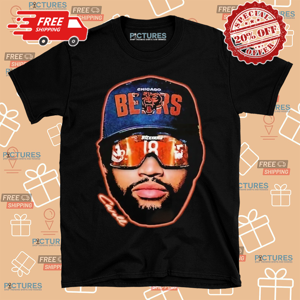 Caleb Williams Big Face Player Rugby Chicago Bears Shirt