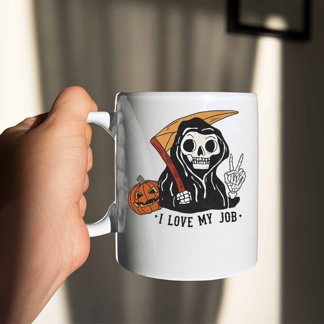 Grim Reaper Pumpkin I Love My Job Halloween Shirt Grim Reaper Pumpkin I Love My Job Halloween Shirt