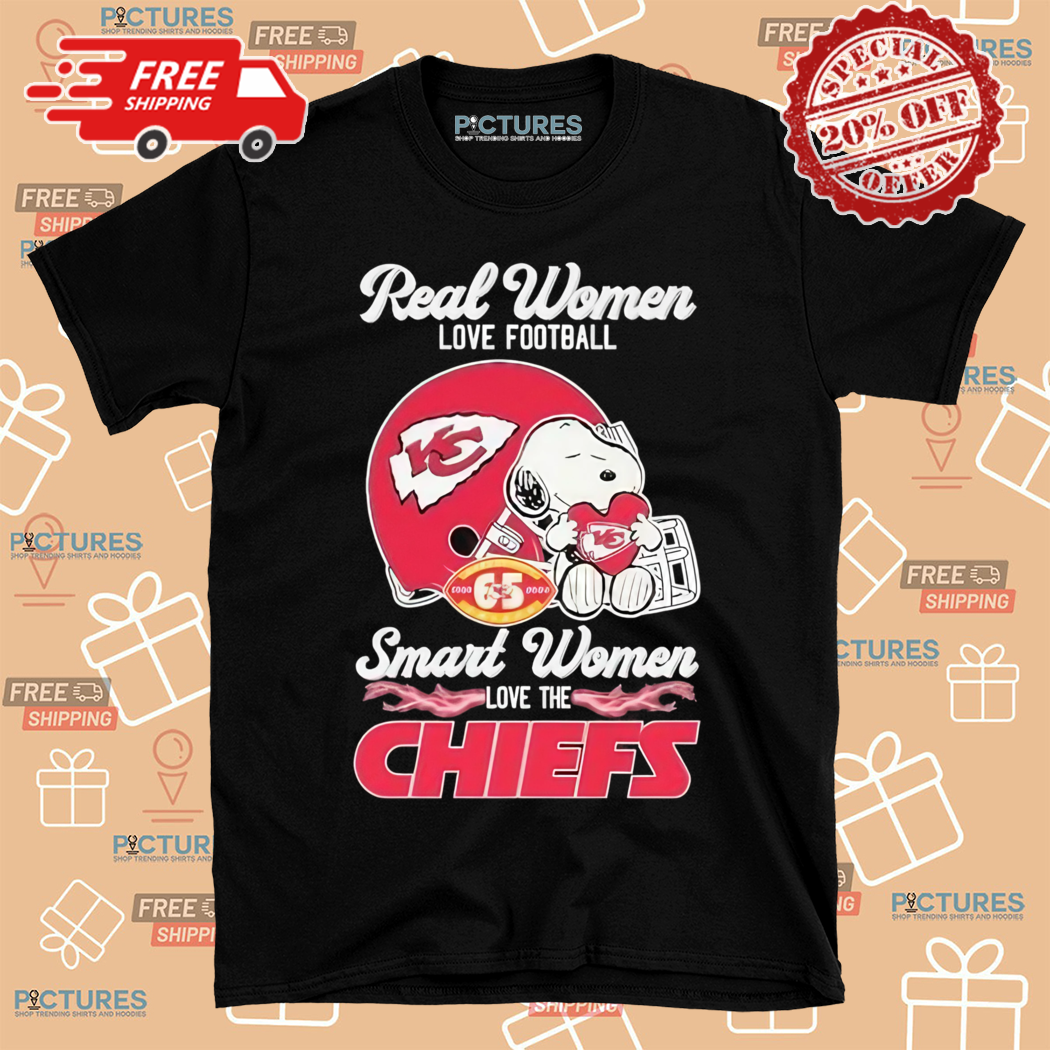 Snoopy Real Women Love Football Smart Women Love The Kansas City Chiefs Shirt