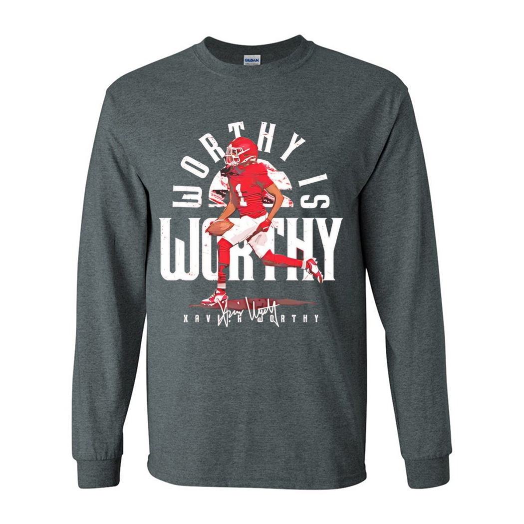 Worthy Is Worthy Xavier Worthy Kansas City Chiefs Signature Shirt Worthy Is Worthy Xavier Worthy Kansas City Chiefs Signature Shirt