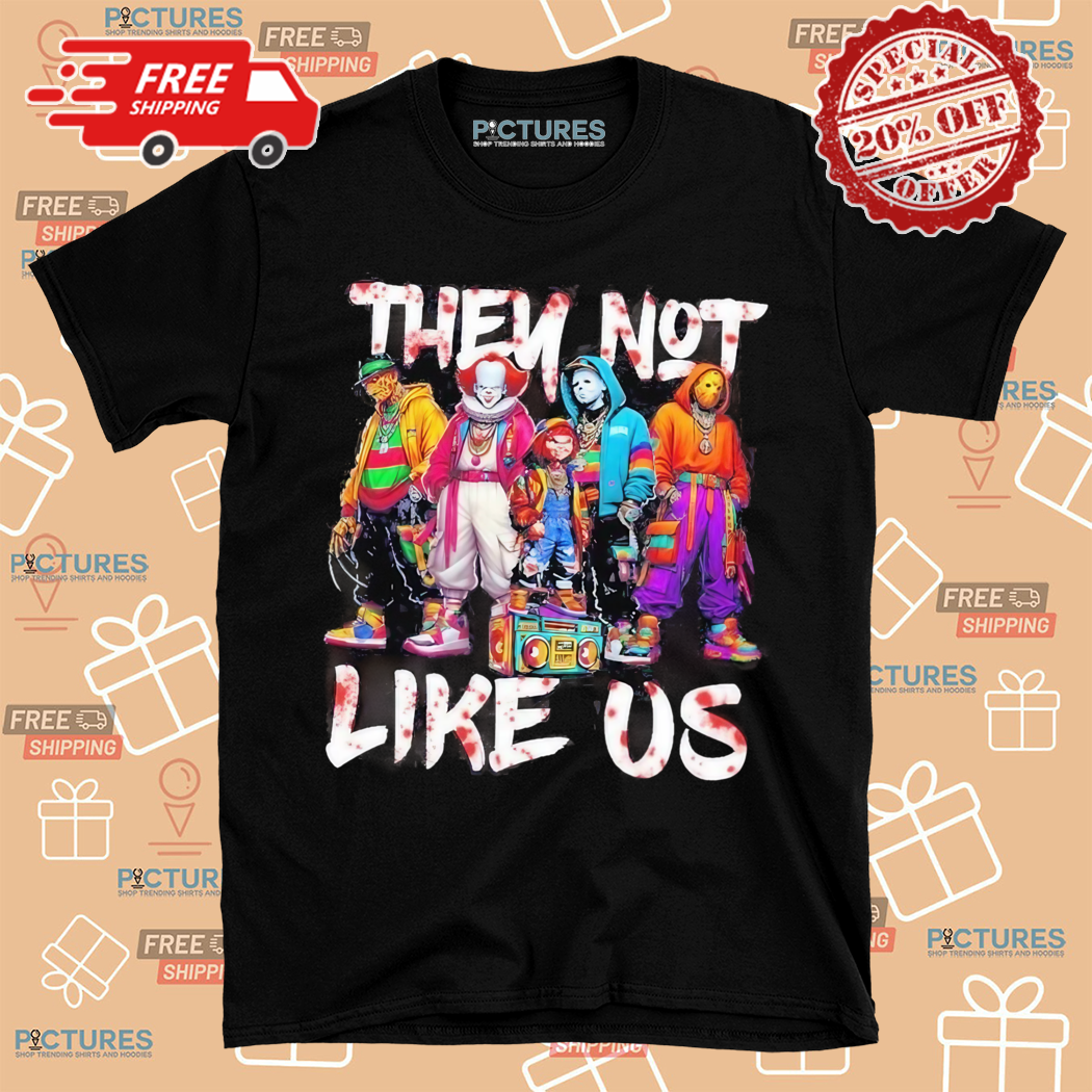 Horror Movie Characters They Not Like Us Halloween Shirt