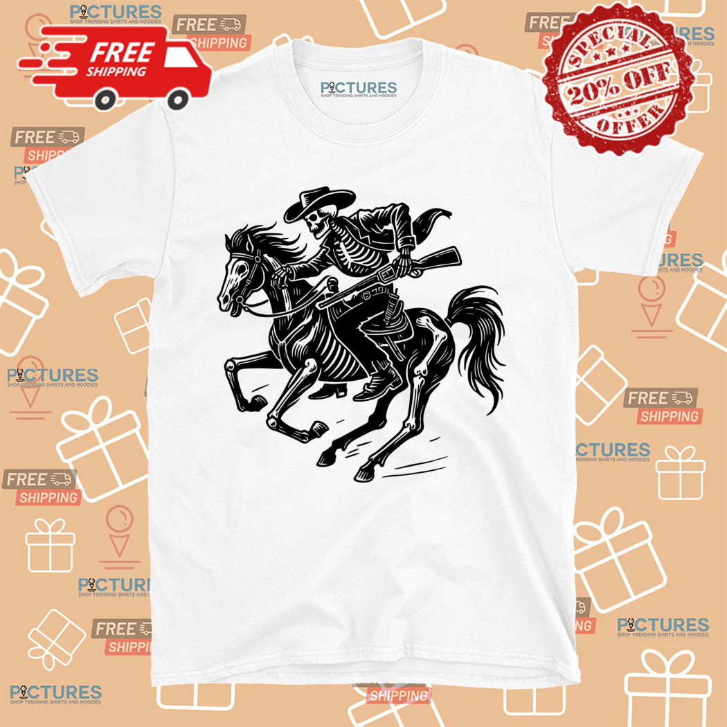 Skeleton Cowboy Riding a Horse 2024 Shirt