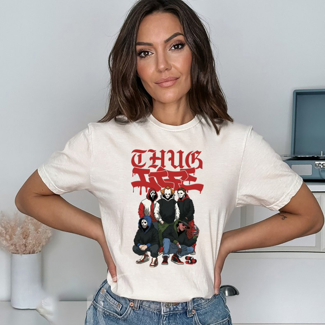 Thug Life Halloween Horror Characters Shirt Thug Life Halloween Horror Characters Shirt