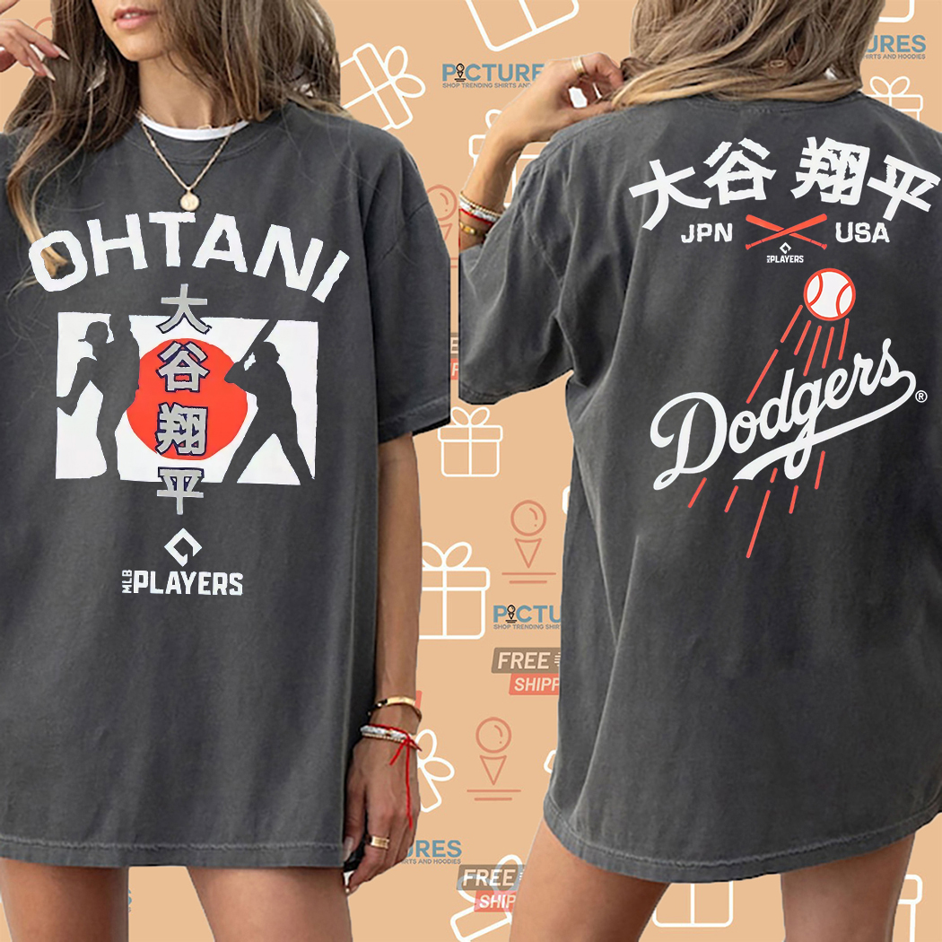 Los Angeles Dodgers MLB Team Logo Shohei Ohtani Dark Royal Front