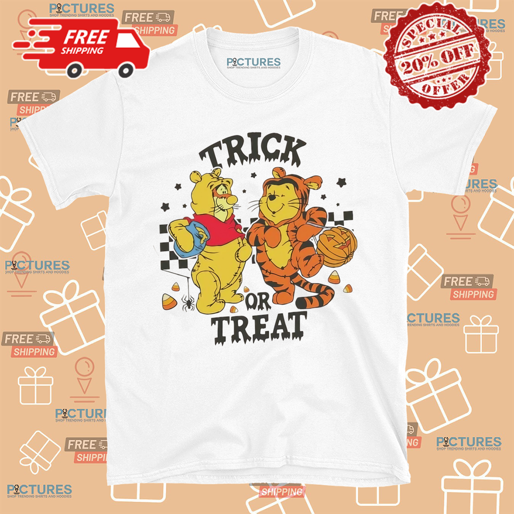 Pooh And Tigger Trick Or Treat Winnie Halloween 2024 Shirt