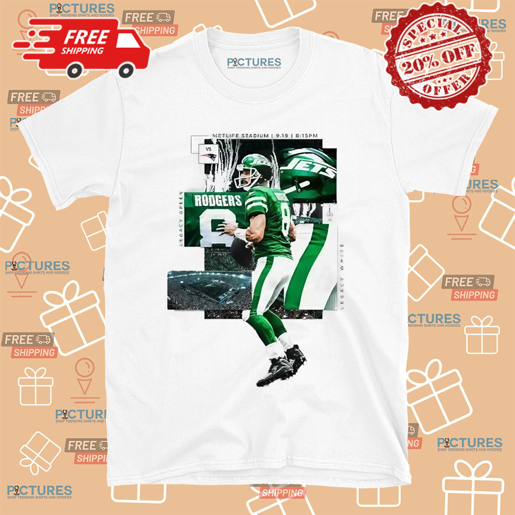 New York Jets Aaron Rodgers Legacy Green White Shirt