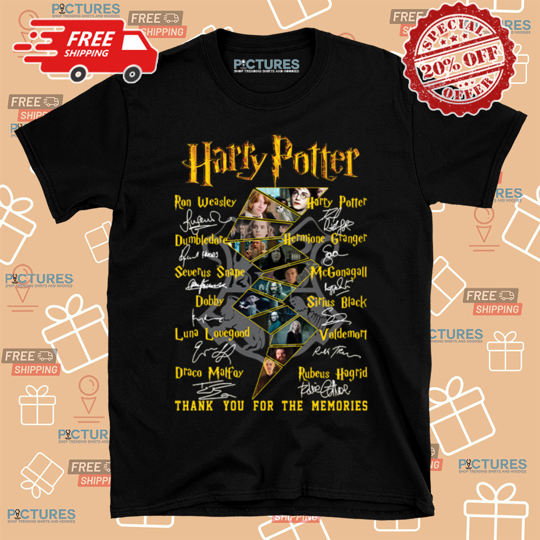 Harry Potter Characters Thank You For The Memories Signatures Shirt