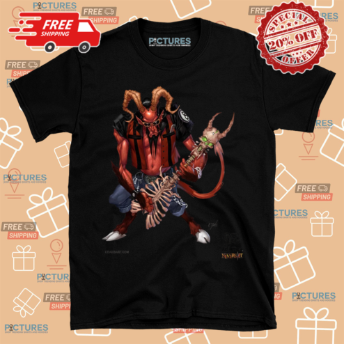 Hero Devil Playing Skeleton Guitar Shirt