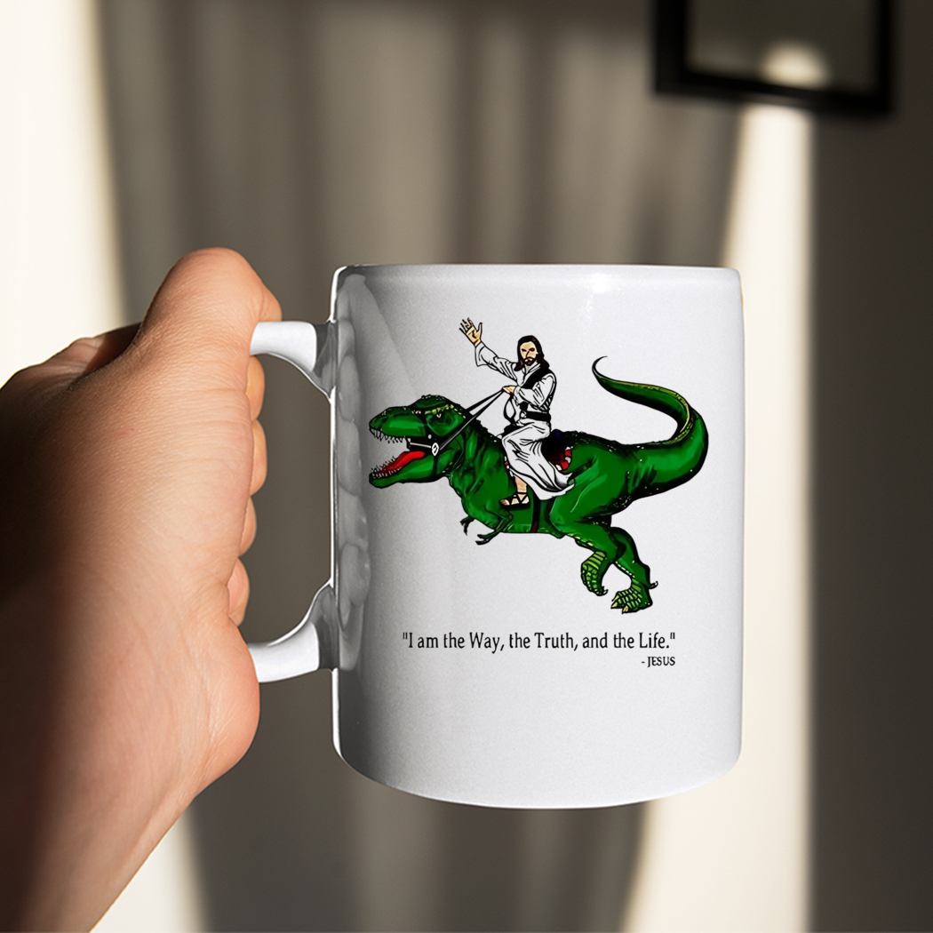 Jesus Riding Dinosaur I Am The Way The Truth And The Life Shirt Jesus Riding Dinosaur I Am The Way The Truth And The Life Shirt