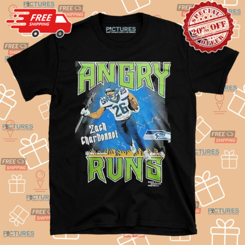 Angry Runs Seattle Seahawks Zach Charbonnet Shirt