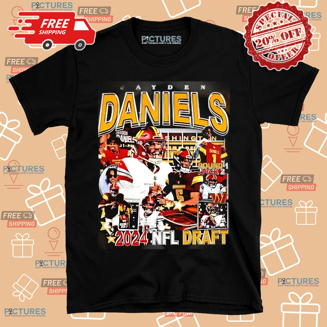 Jayden Daniels Washington Commanders 2024 NFL Draft Shirt