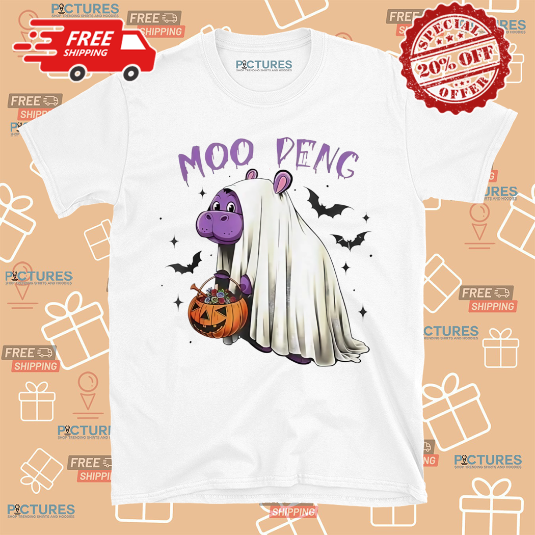 Moo Deng Ghost Hippo Bouncy Pig in Thai Halloween 2024 Shirt