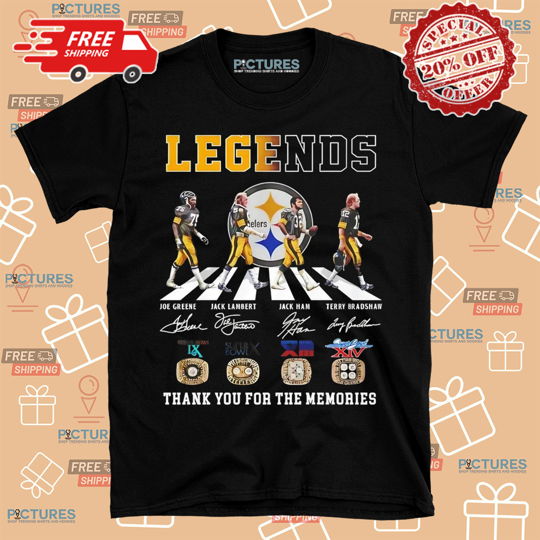 Legends Pittsburgh Steelers Thank You For The Memories Signatures Shirt