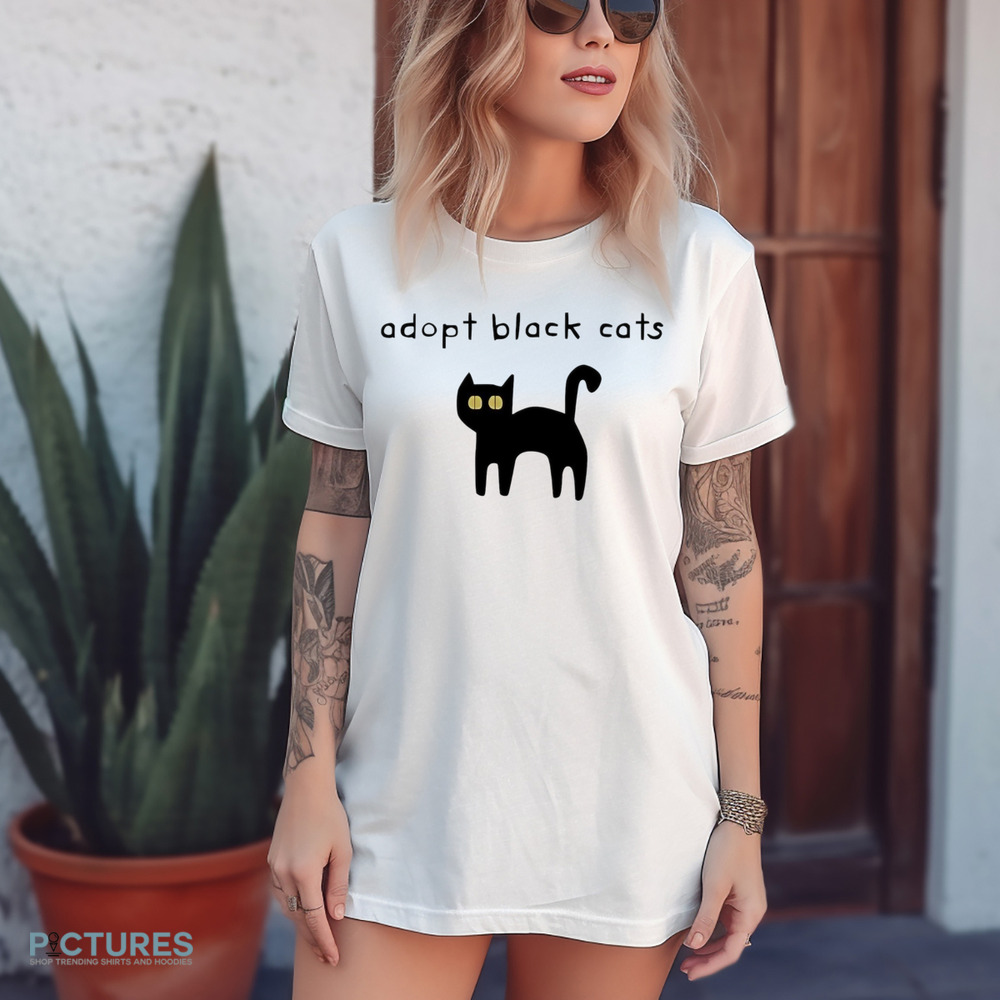 Adopt black cats shirt