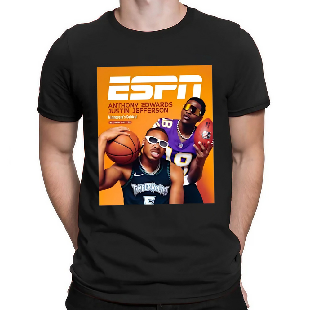 Anthony Edwards and Justin Jefferson recreate iconic jersey swap shirt